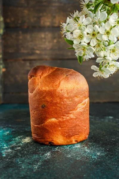 Påsk Tårta Festlig Festlig Dukning Dukning Traditionell Dekoration Och Godis — Stockfoto