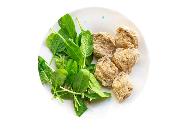 Seitan Soja Kött Bitar Redo Att Laga Mellanmål Hälsosam Måltid — Stockfoto