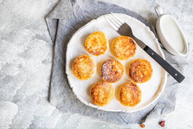 Cheesecake kahvaltı şurubu tatlı kaymak peynirli krep sağlıklı yemek üst manzara kırsal yemek arkaplan resmi