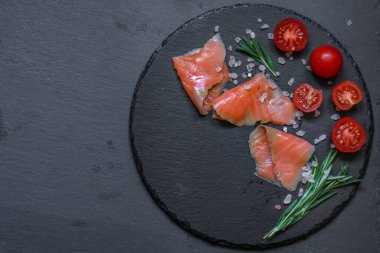 salted salmon fish slices