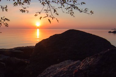 manzara - sahilde gün batımı