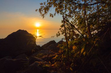 manzara - sahilde gün batımı