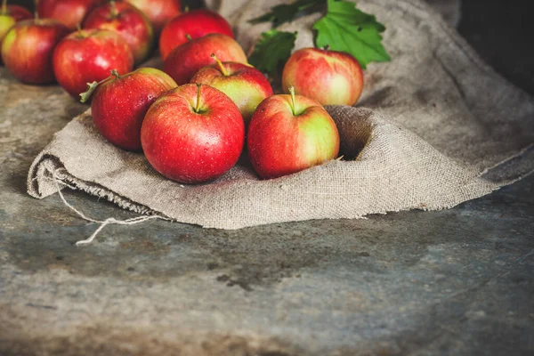 Ripe Red Apples Close — Stock Photo, Image