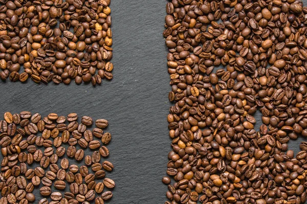 Top View Roasted Coffee Beans — Stock Photo, Image
