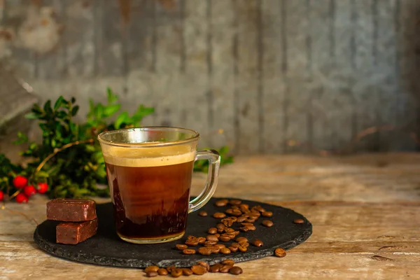 Irish Kaffe Med Mjölk — Stockfoto