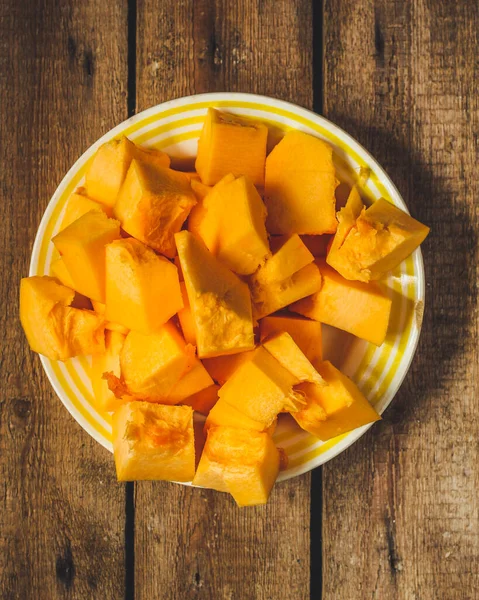 Baked Pumpkin Slices Top View — Stock Photo, Image