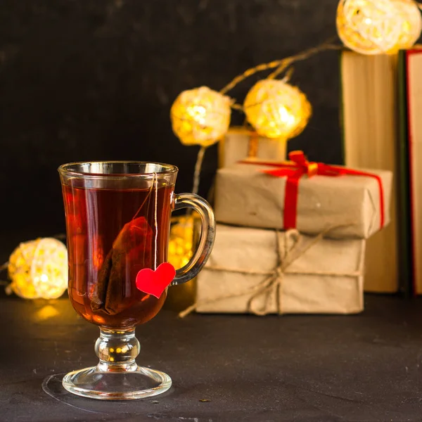 お茶とお祝いの背景 — ストック写真