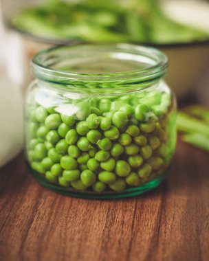 Yeşil fasulyeler yakın.