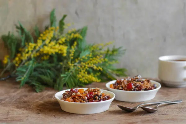 Granola Dried Berries Fruits Nuts — Stock Photo, Image