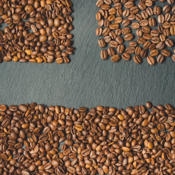 Top View Roasted Coffee Beans — Stock Photo, Image