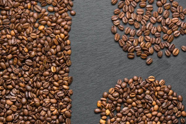 Top View Roasted Coffee Beans — Stock Photo, Image