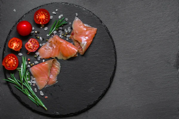 salted salmon fish slices