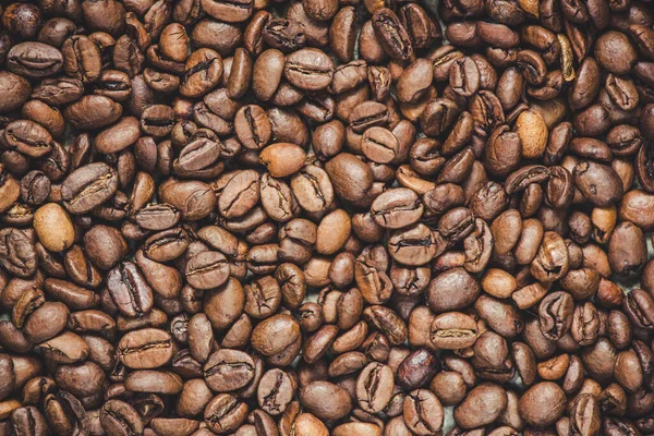 上から見た焙煎コーヒー豆 — ストック写真