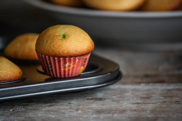 Muffin Fatti Casa Cupcake Vicino — Foto Stock