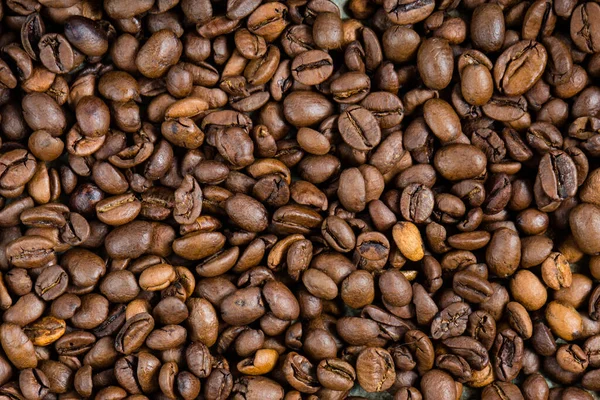 Felülnézet Pörkölt Kávébab — Stock Fotó