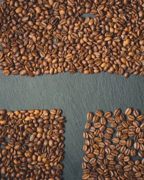 Top View Roasted Coffee Beans — Stock Photo, Image