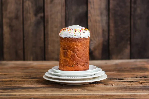 Paskalya Pastası Yapımı Şenlikli Çörek — Stok fotoğraf