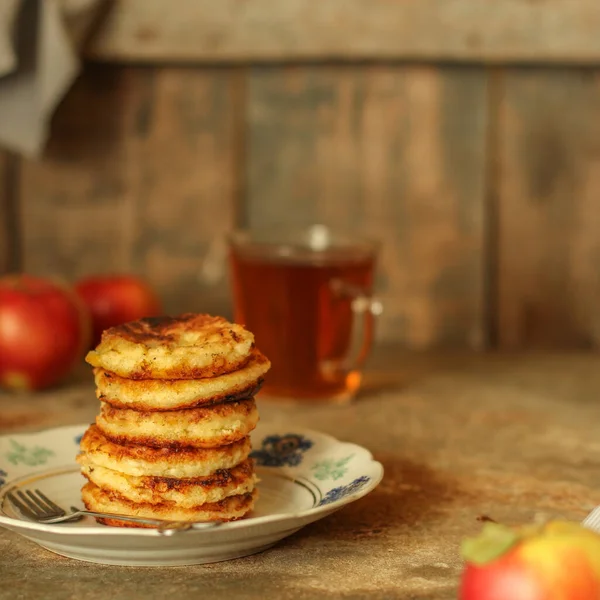 Cottage Cheese Pancakes Dessert Cheesecakes — Stock Photo, Image