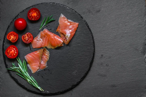 Salted Salmon Fish Slices — 图库照片