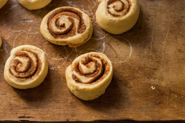 Casa Fez Pão Canela Preparação — Fotografia de Stock