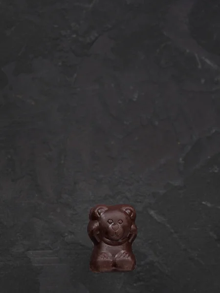 chocolate and a black background