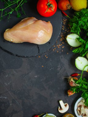Sebzeli tavuk filetosu.