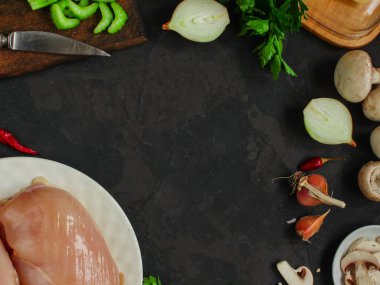 Sebzeli tavuk filetosu.