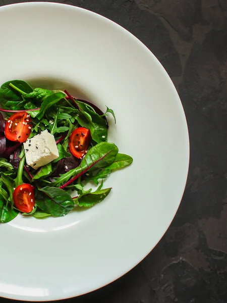 Groen Vermengd Met Tomaten Kaas — Stockfoto