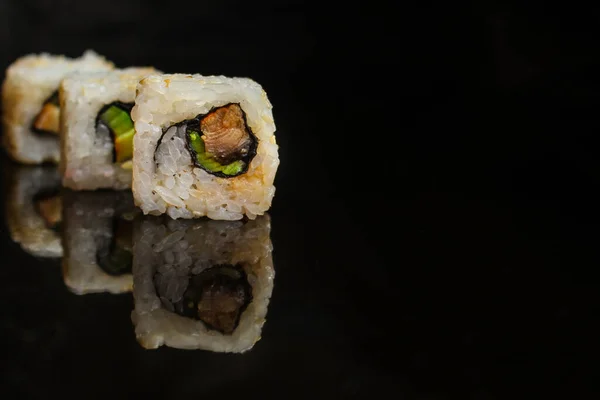 Asiatisk Mat Sushi Nära Håll — Stockfoto