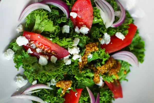 Salade Fraîche Aux Légumes Herbes — Photo