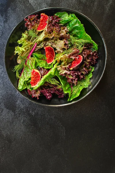 Salada Com Alface Figos — Fotografia de Stock