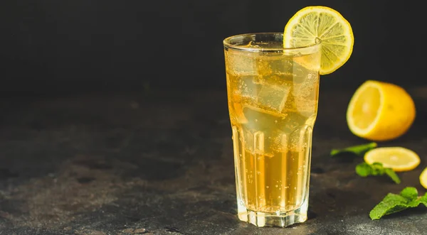 Close Glass Citrus Lemonade — Stock Photo, Image