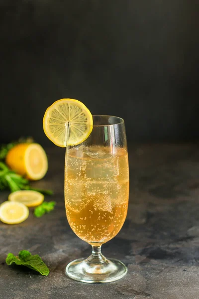 Close Glass Citrus Lemonade — Stock Photo, Image