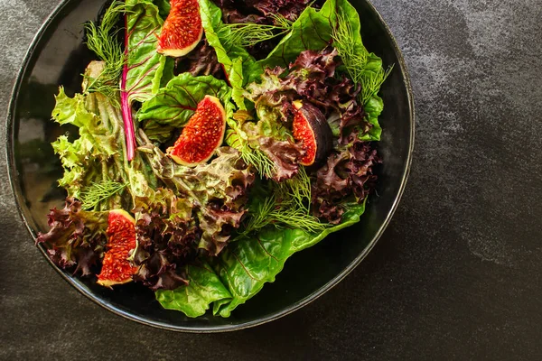 Insalata Con Lattuga Fichi — Foto Stock