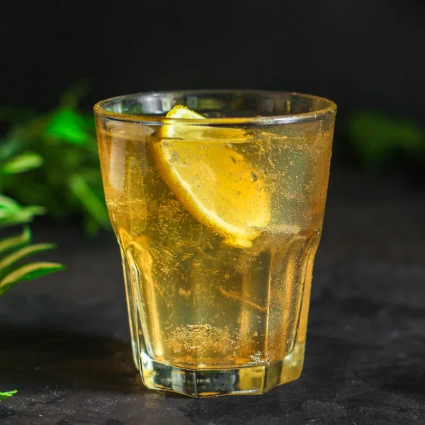 Cerrar Vaso Con Limonada Cítricos — Foto de Stock