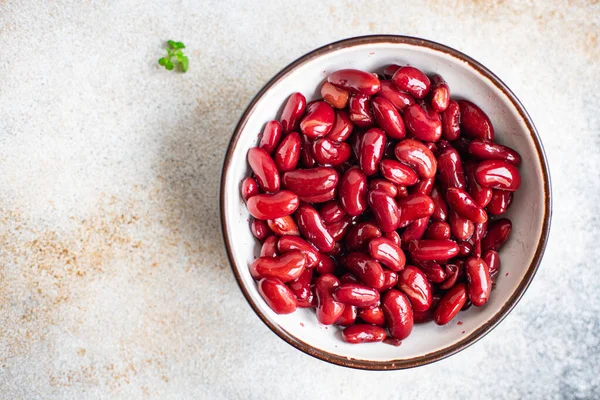 red beans canned healthy meal ketogenic or paleo diet portion on the table top view copy space food background rustic