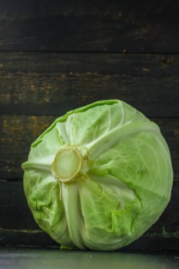 Yeşil lahana kafa. Yaklaş.