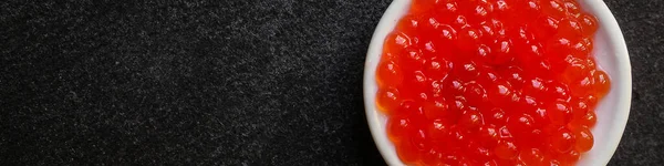 Caviar Rojo Mariscos Caviar Salmón Concepto Menú Antecedentes Alimenticios Vista — Foto de Stock