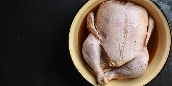 Raw Chicken Marinade Food Background — Stock Photo, Image