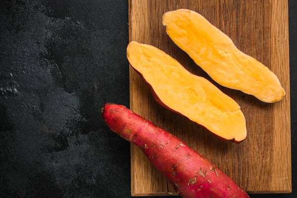 Sweet Potato Dark Background — Stock Photo, Image