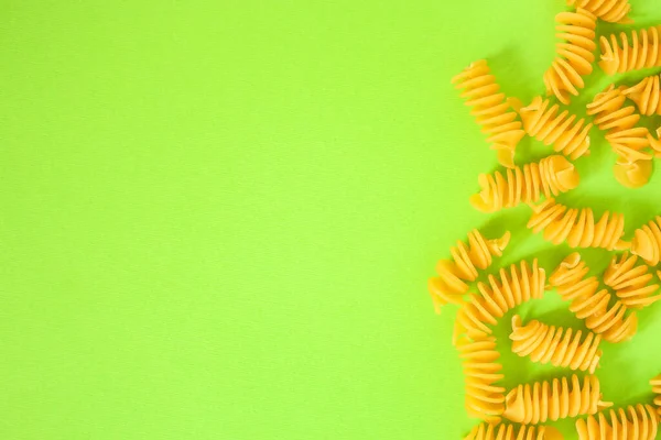 Top View Pasta Color Background — Stock Photo, Image