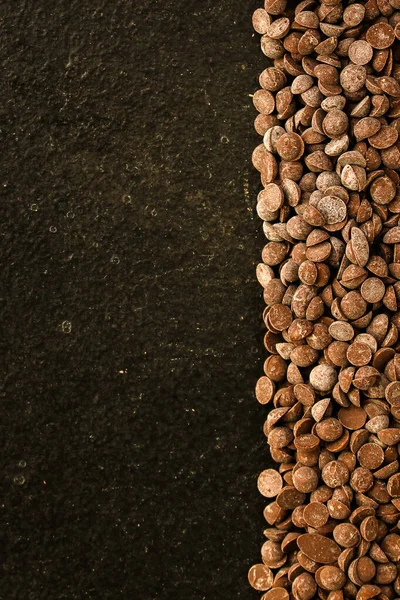 Top View Chocolate Drops — Stock Photo, Image