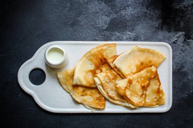 İnce kreplerin üst görüntüsü