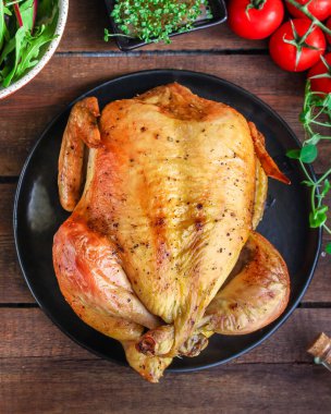 Kızarmış tavuk tepesi manzarası.