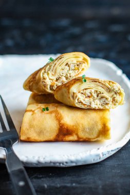 Etle doldurulmuş gözleme.