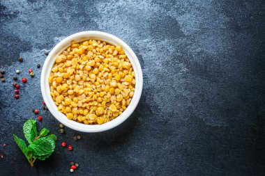 Mısır tohumlarının üst görünümü