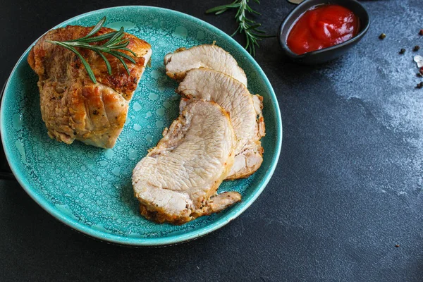 Gebackenes Stück Schweinefleisch — Stockfoto