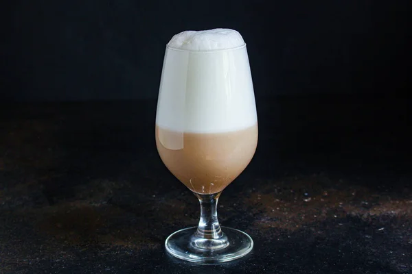 Nahaufnahme Latte Glas — Stockfoto