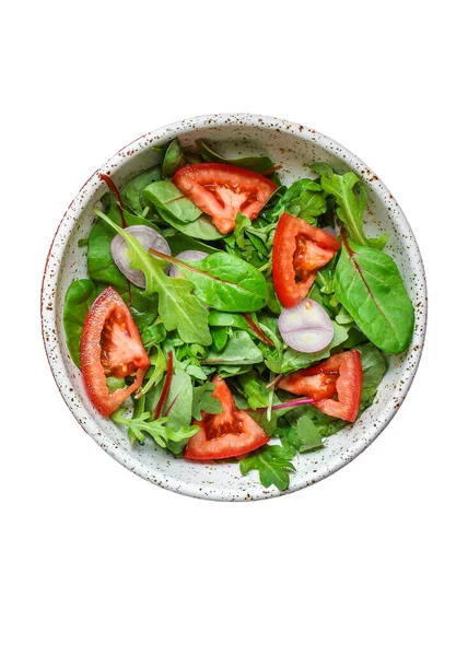 Salade Aux Tomates Herbes Oignons — Photo