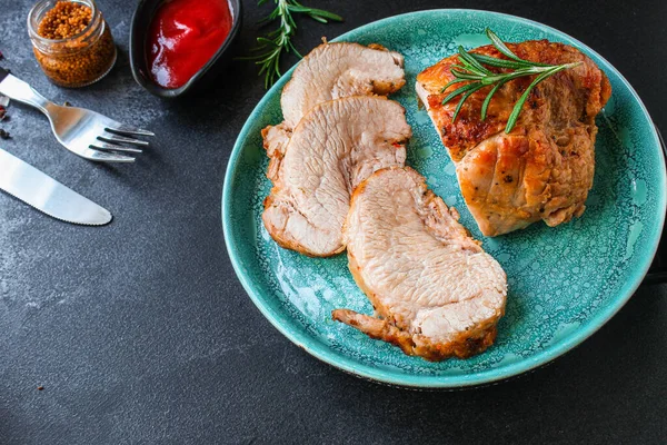 Gebackenes Stück Schweinefleisch — Stockfoto